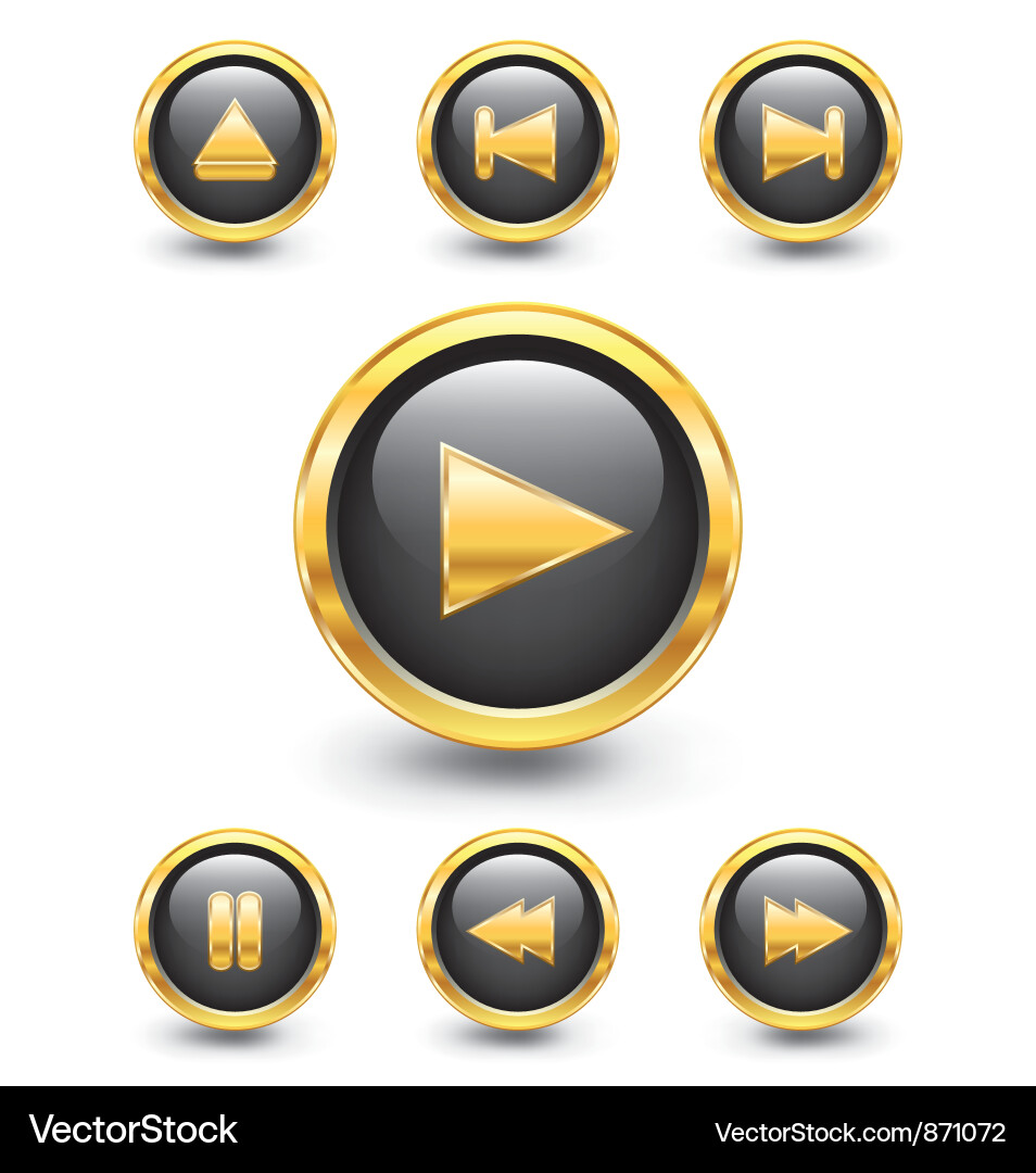 Glossy buttons Vector Image