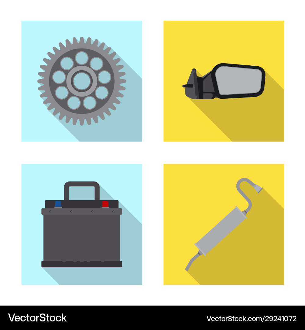 Isolated object auto and part logo collection Vector Image