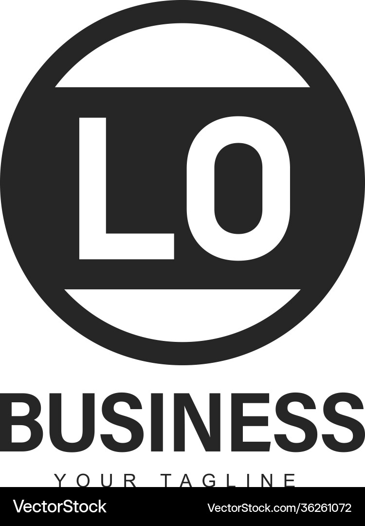 Lo initial a logo design with abstract style Lo initial a logo design with abstract style vector image
