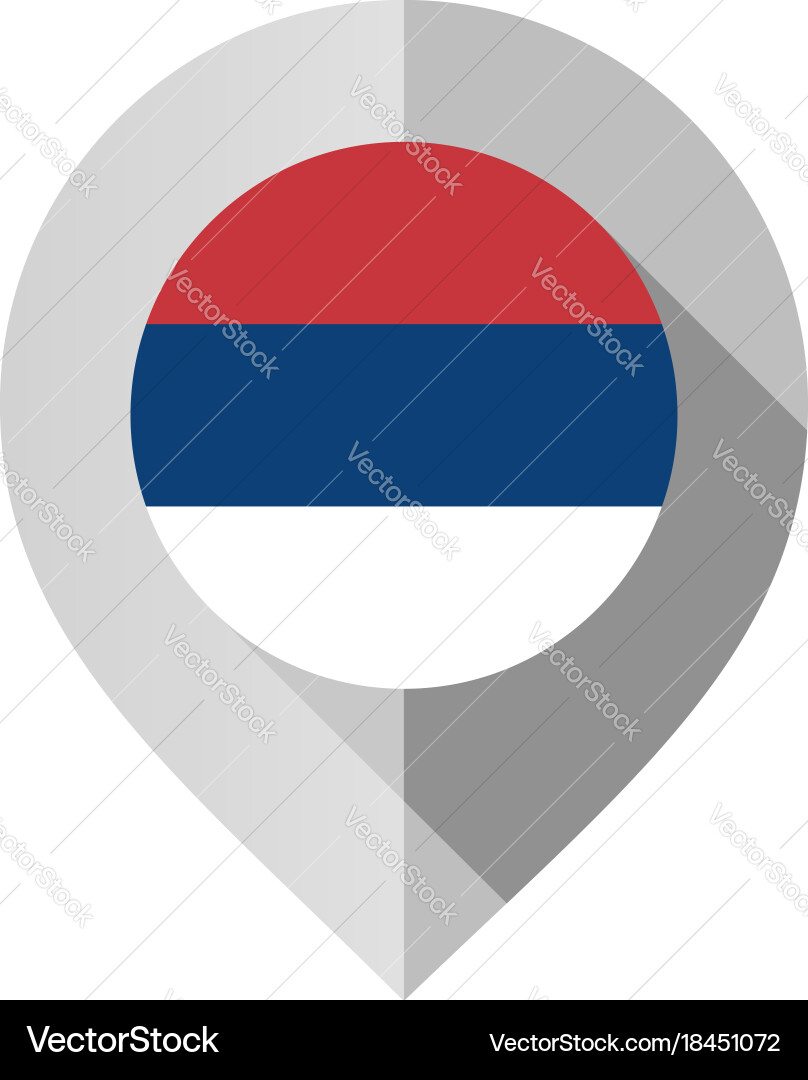 Map Marker with Flag vector image