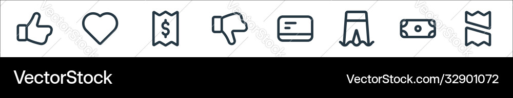 Marketplace line icons linear set quality Marketplace line icons linear set quality Vector Image
