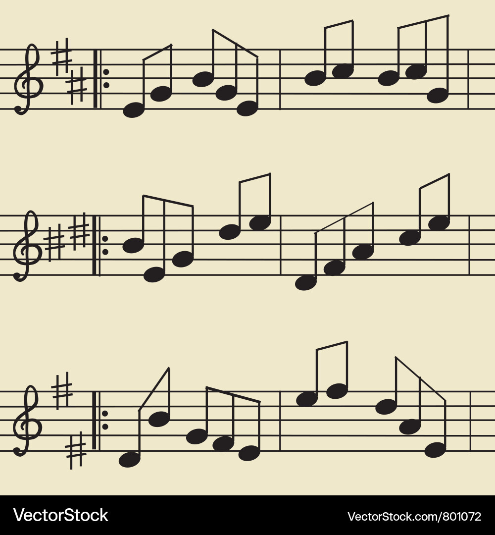 Musical notebook seamless pattern vector image
