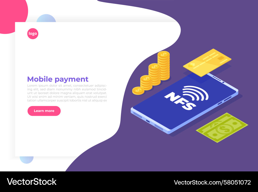 NFS Network File System Isometric Vector Image
