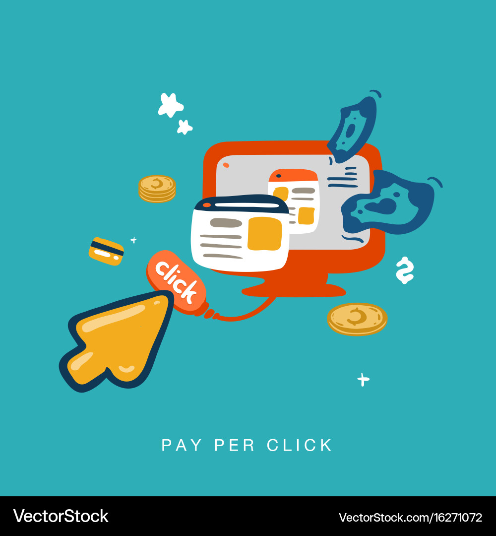 Pay per click invert vector image