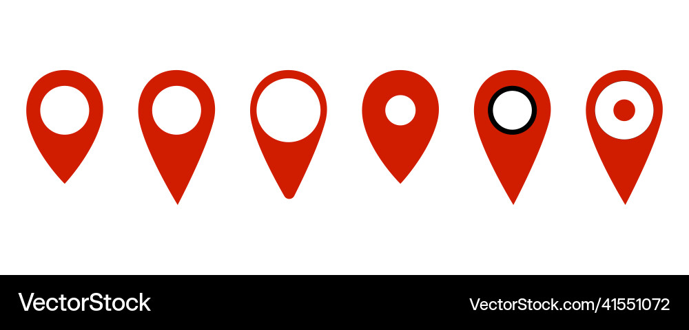 Pin point icon map marker pointer set Pin point icon map marker pointer set vector image