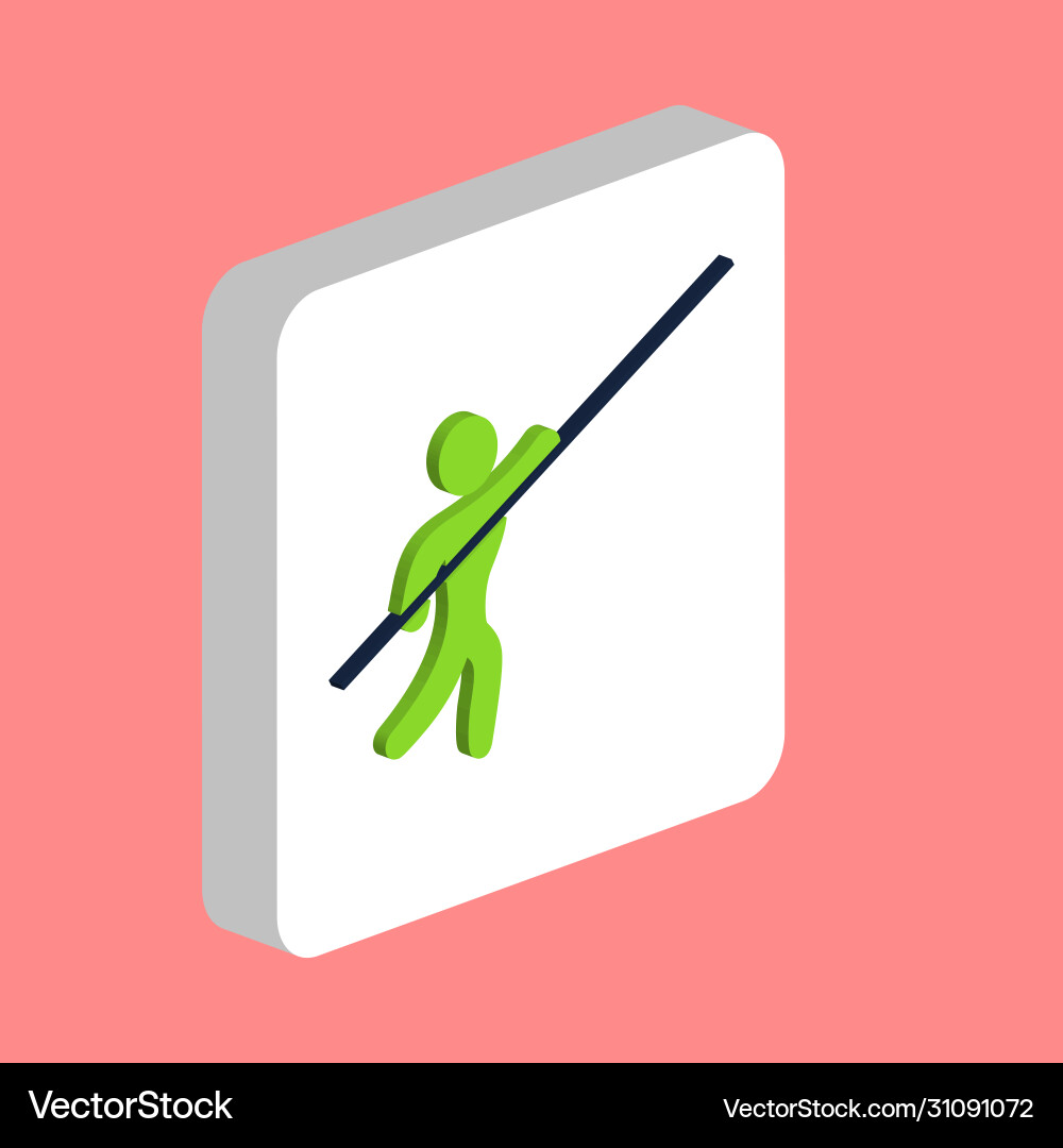 Pole vault computer symbol Pole vault computer symbol vector image