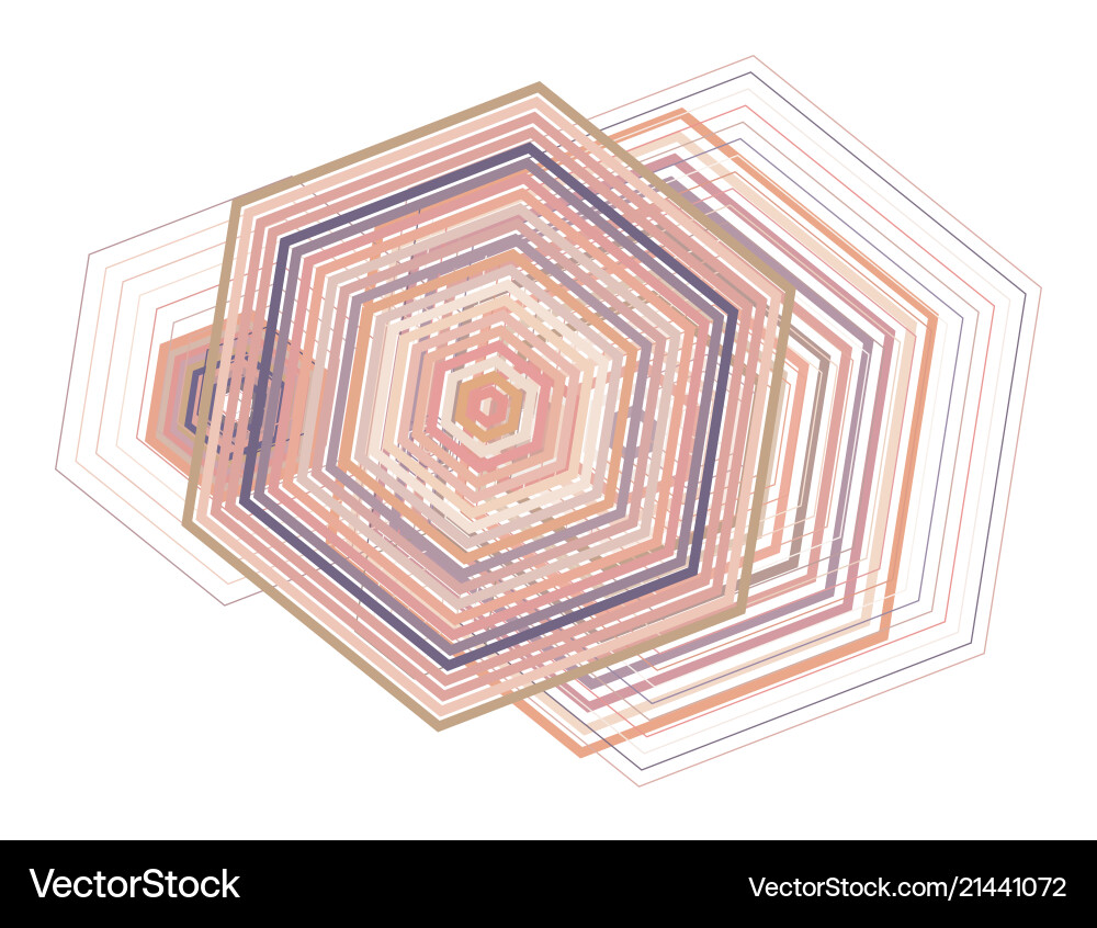 Shape of hexagon abstract geometric background vector image