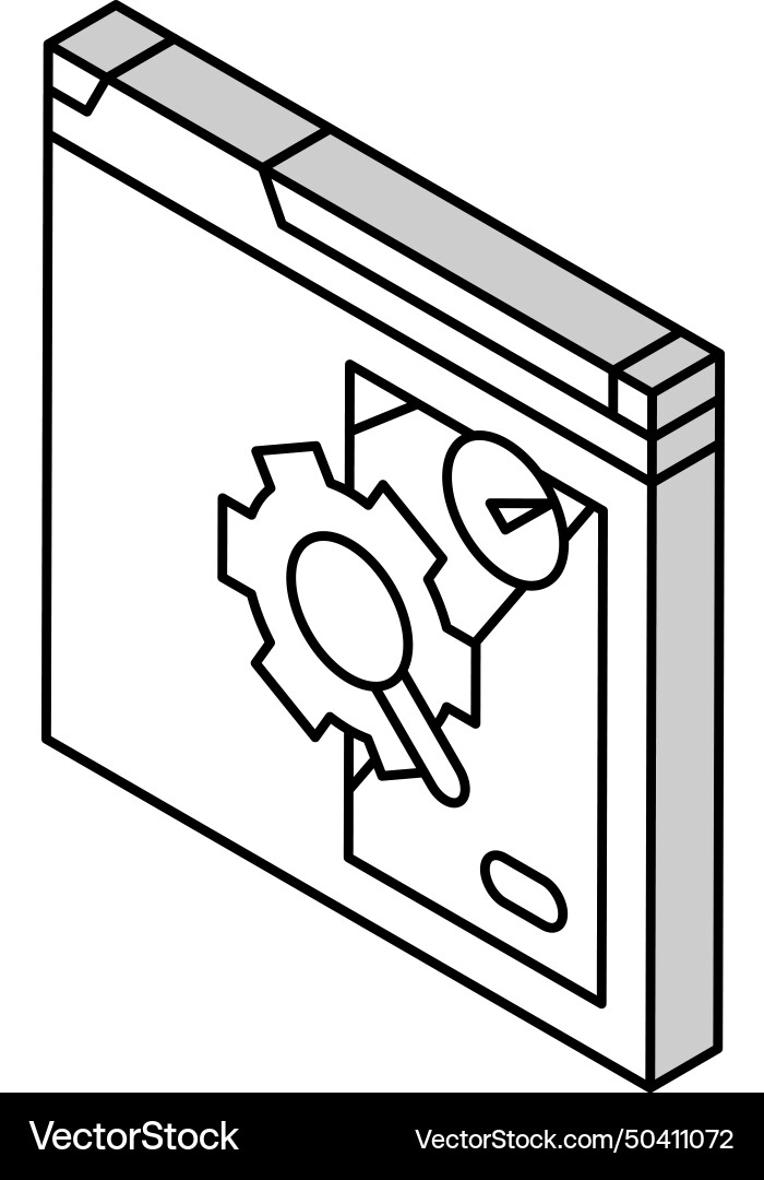 Software testing isometric icon Vector Image