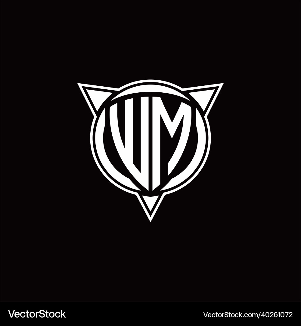 Wm logo monogram isolated with circle shape Wm logo monogram isolated with circle shape Vector Image
