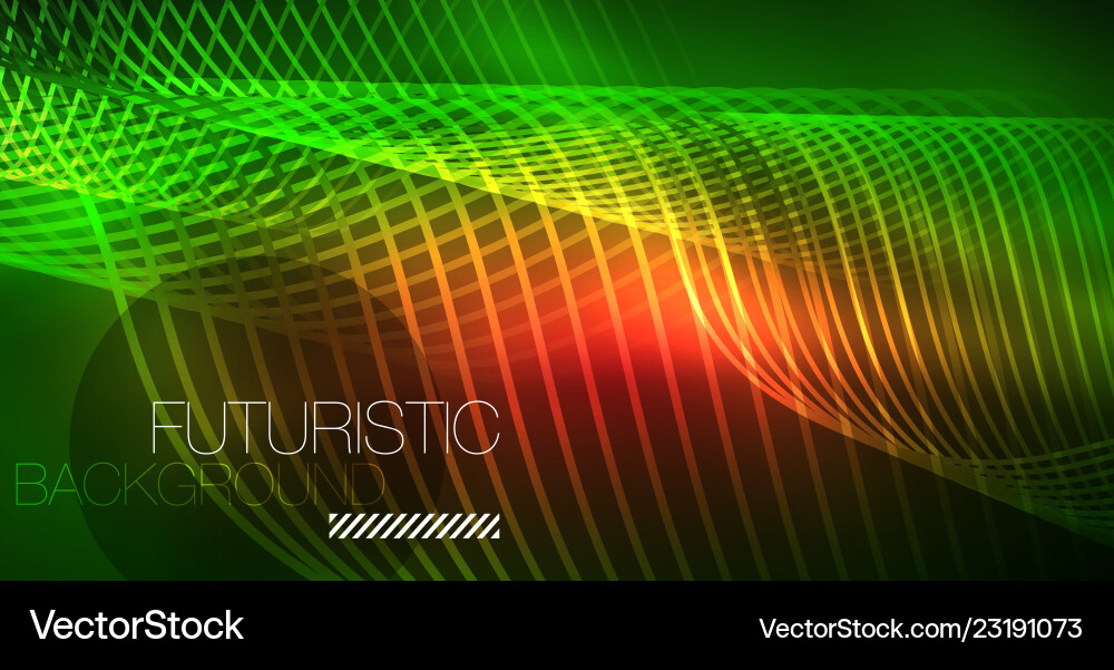 Abstract shiny glowinng color wave design element Vector Image