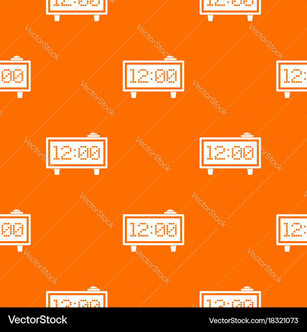 Alarm clock pattern seamless Vector Image