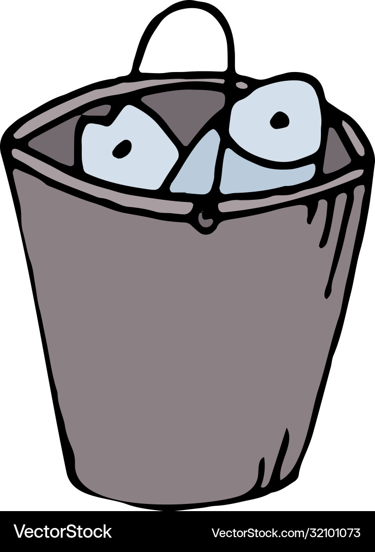 Color element without background bucket Vector Image