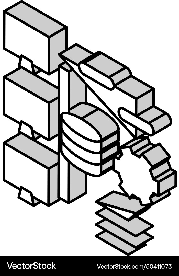 Continuous integration software isometric icon Continuous integration software isometric icon Vector Image