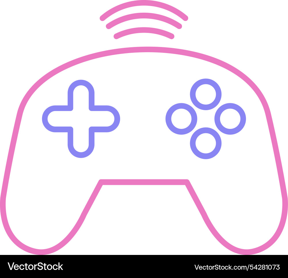 Controller line two colour icon Vector Image