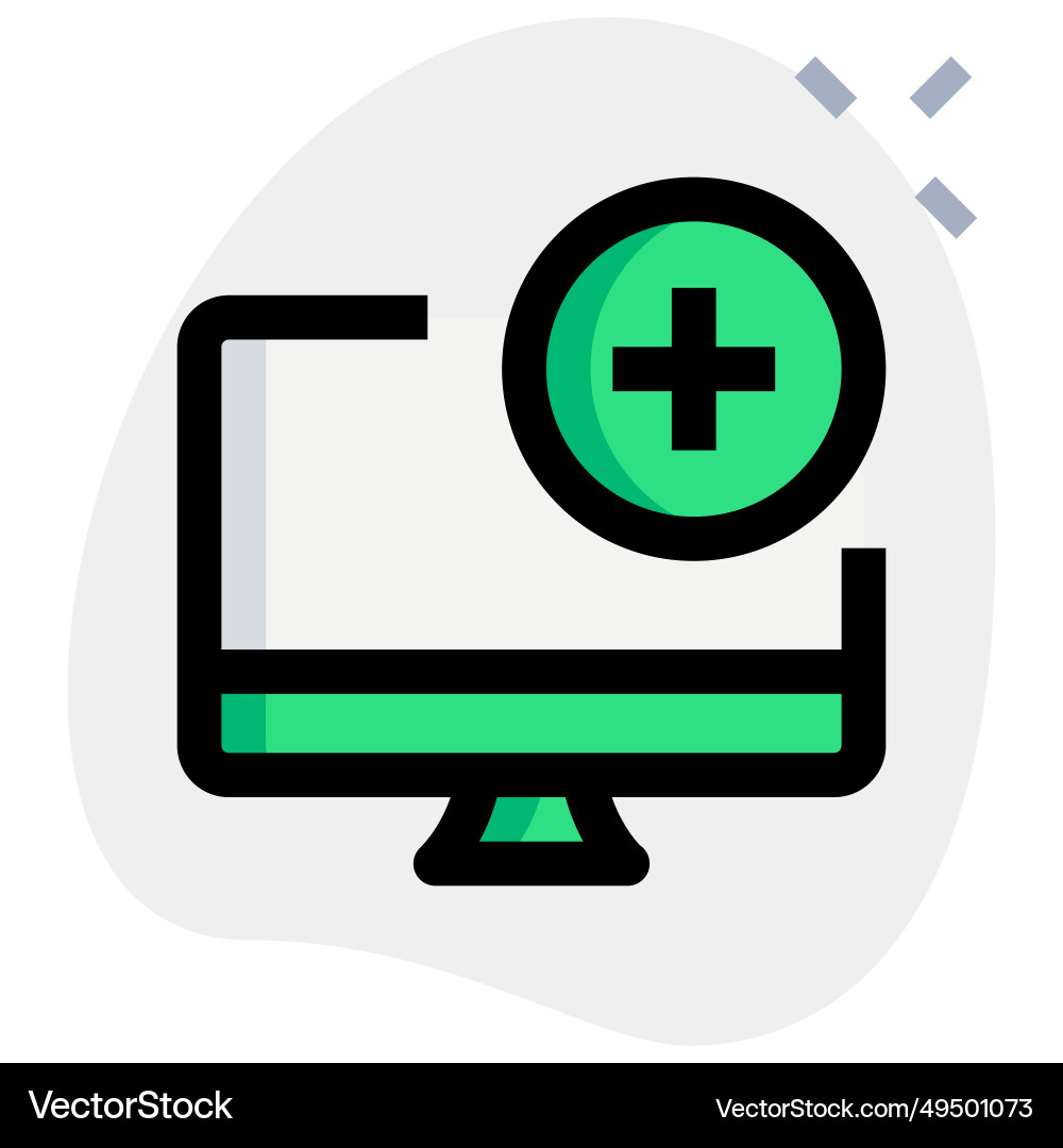 Creating or add new items on desktop vector image