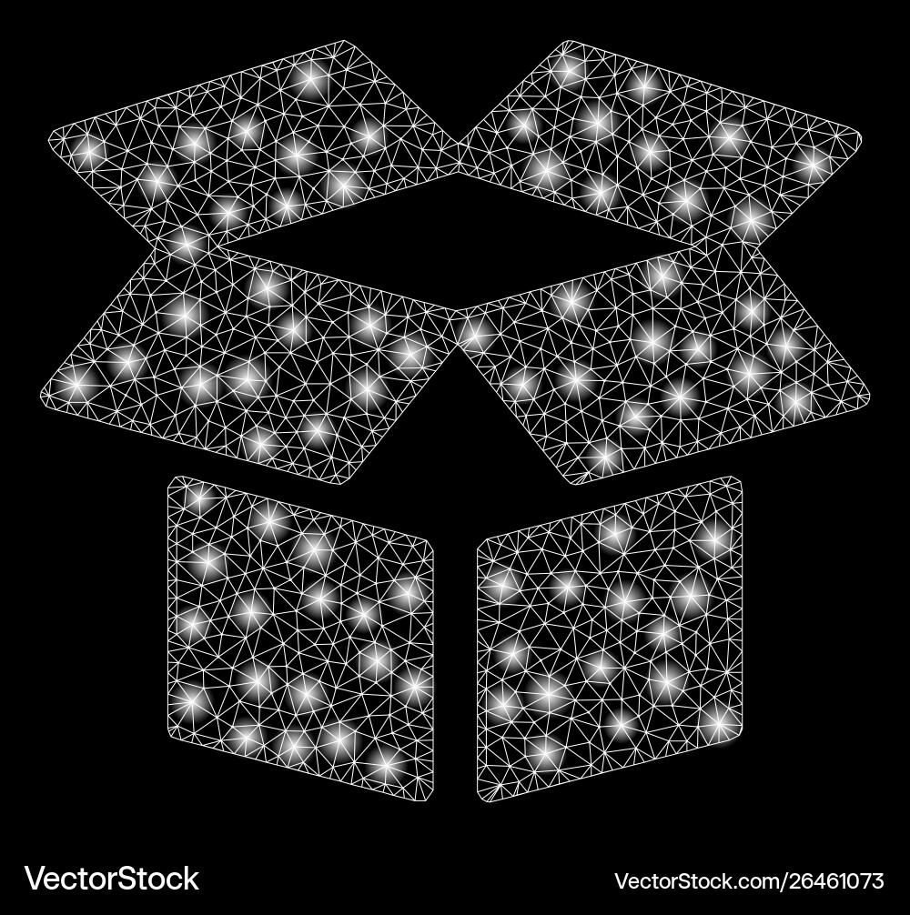 Flare mesh 2d open box with spots Flare mesh 2d open box with spots vector image