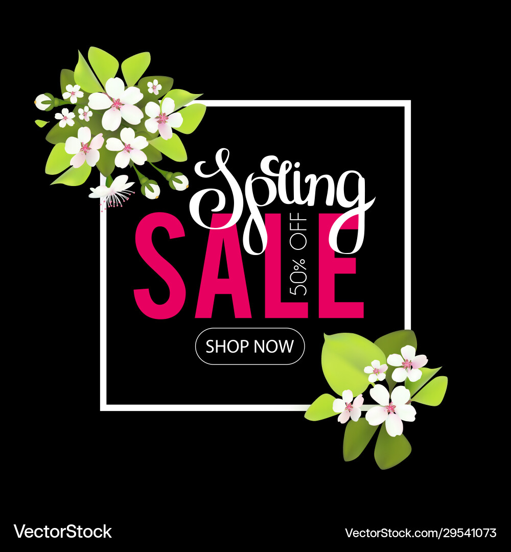 Frühling Verkauf Saison Angebot Poster Vorlage Frühling Verkauf Saison Angebot Poster Vorlage vektorbild
