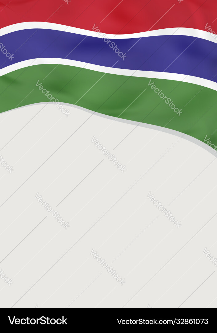 Leaflet design with flag gambia template Vector Image