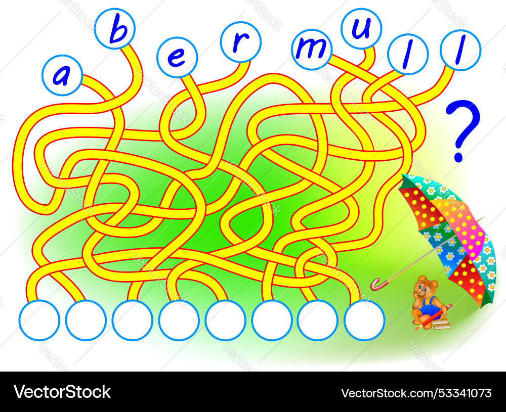 Logic puzzle game for study english need to find Logic puzzle game for study english need to find vector image