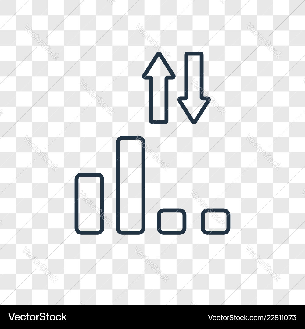 Low linear icon isolated on transparent Low linear icon isolated on transparent Vector Image