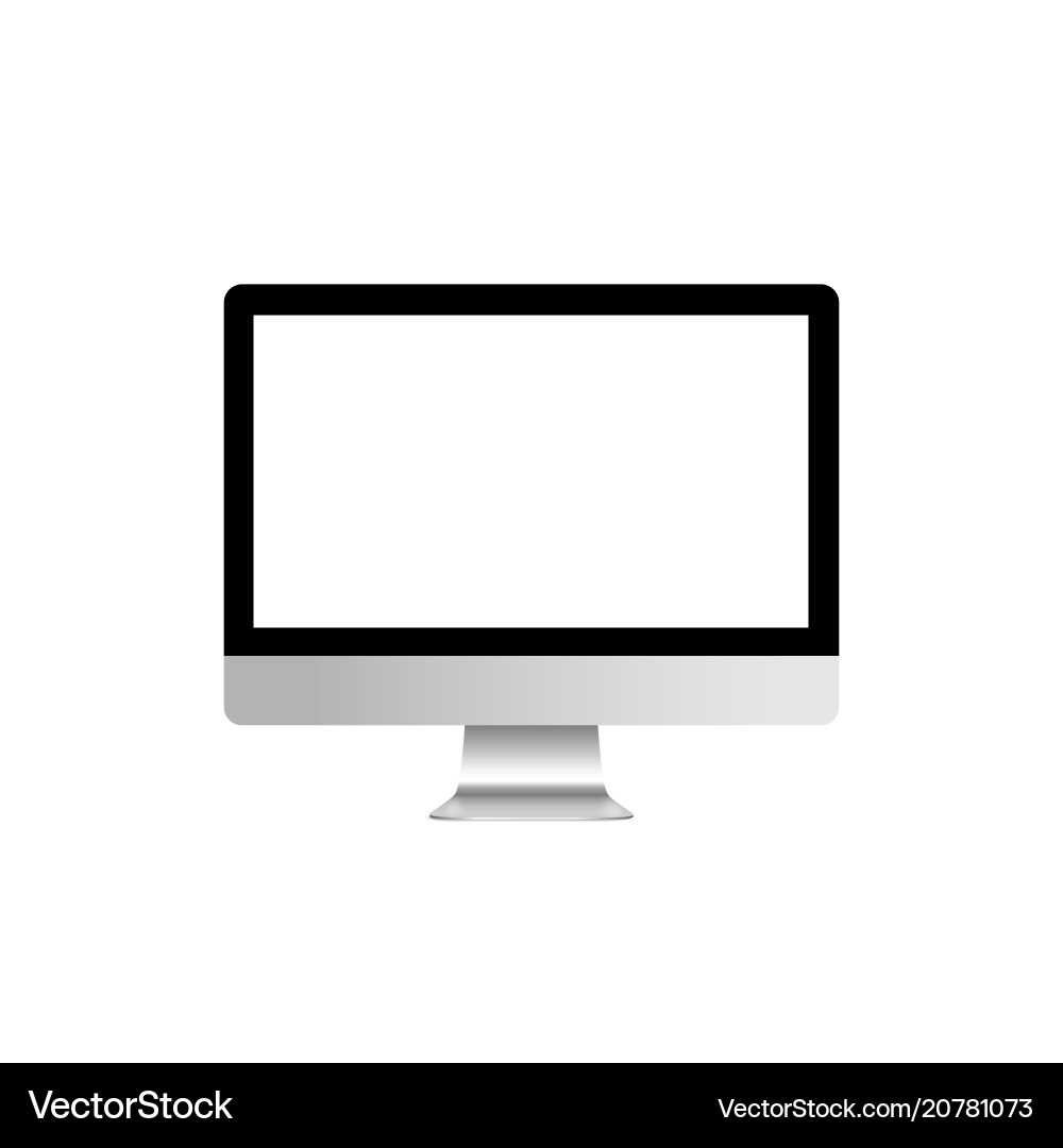 Modern Computer Desktop Mockup vector image