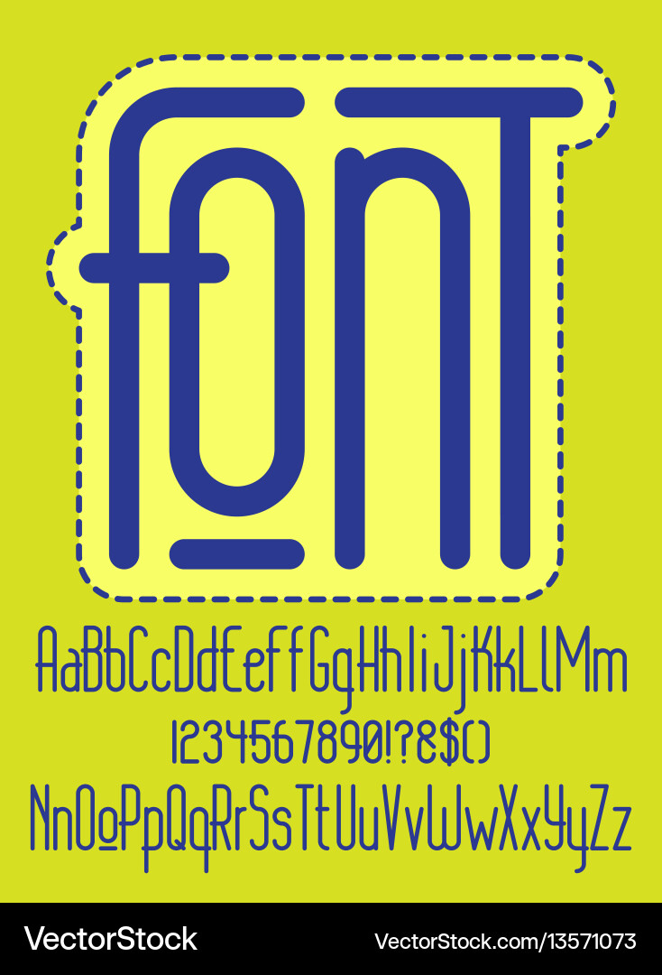 Modern Line Font - Minimalist Typeface vector image