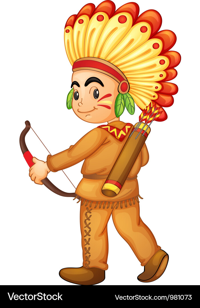 Native American Junge Vektorbild