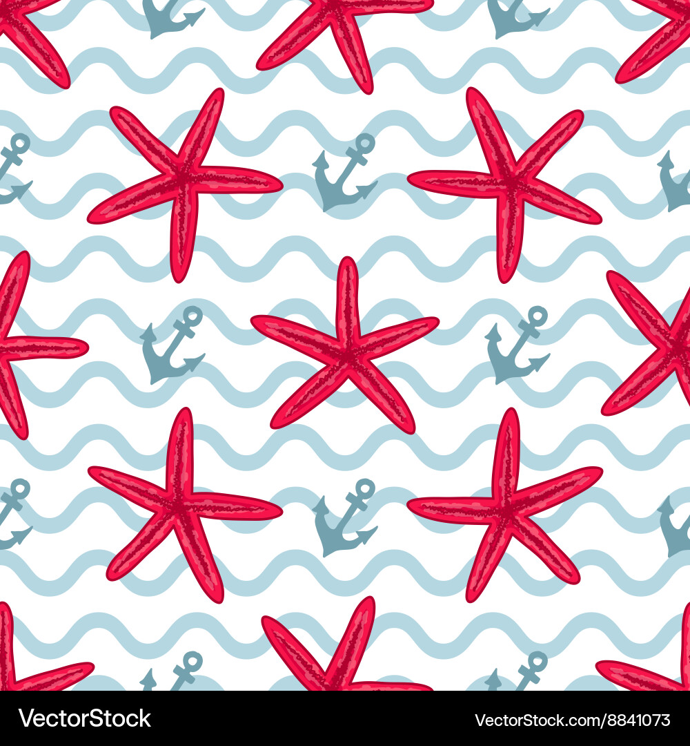 Ocean Seashell Pattern vector image