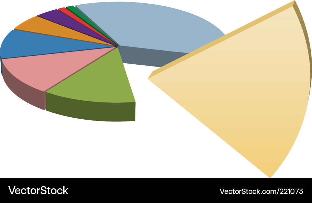 Pie Chart Missing Slice vector image