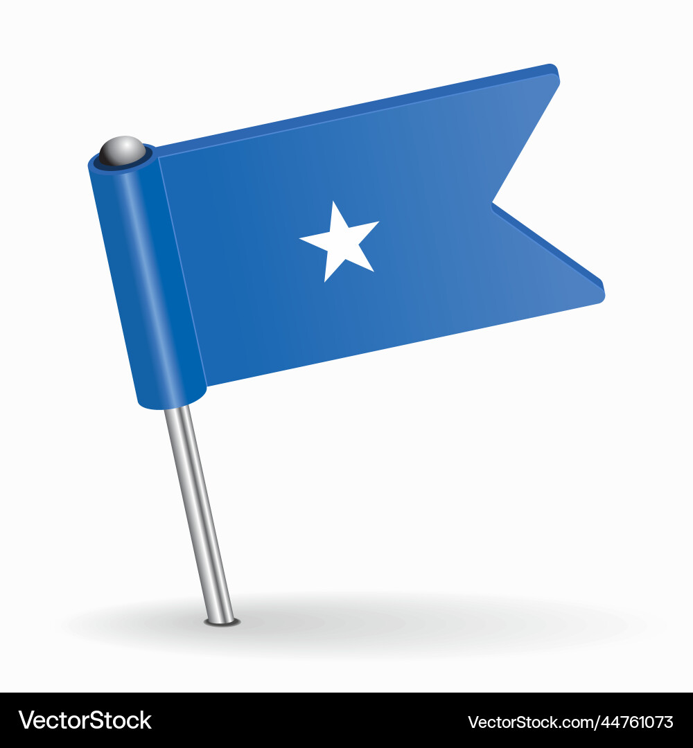 Somalia Flag Map Pointer Royalty Free Vector Image