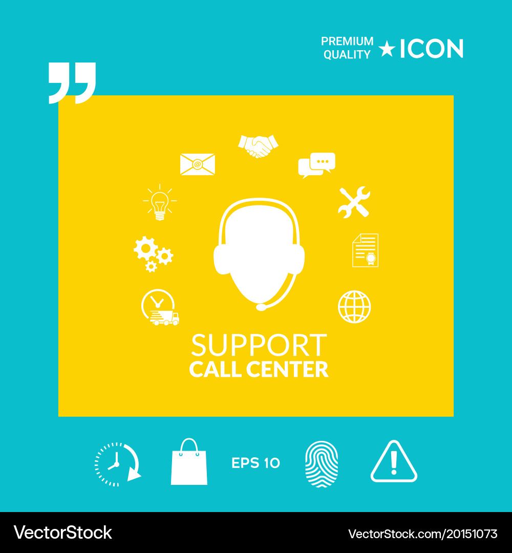 Technical support operator flat icon Vector Image