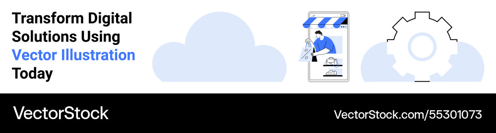 Transform business with cloud integration e Transform business with cloud integration e vector image