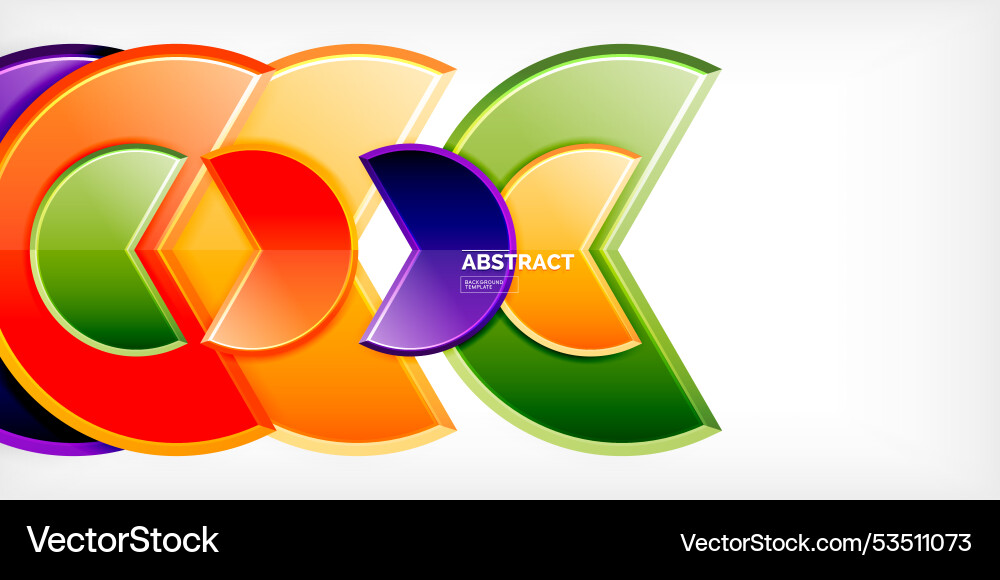 Trendy round shapes with triangular angle design Vector Image