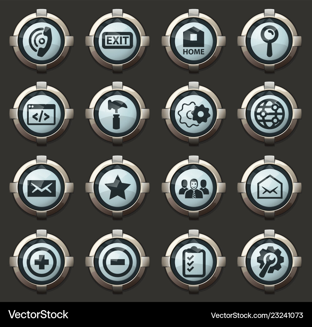 Web tools icons set Vector Image