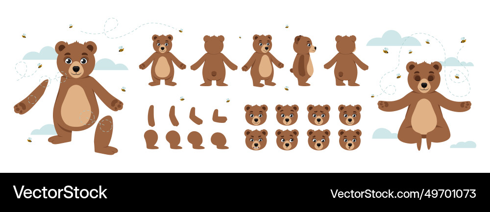 Zeichenkonstruktor für Animation Zeichenkonstruktor für Animation vektorbild