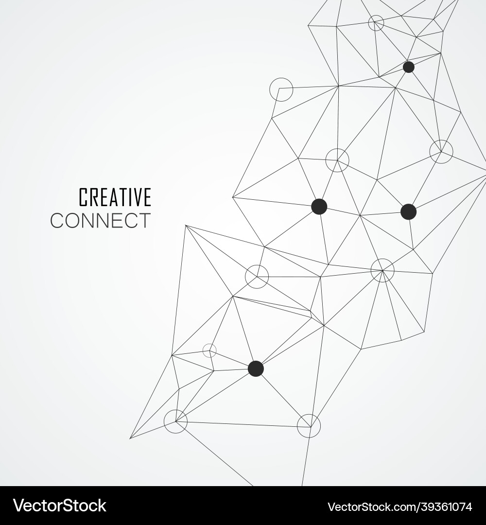 Abstract connection structure with dots and lines Abstract connection structure with dots and lines vector image