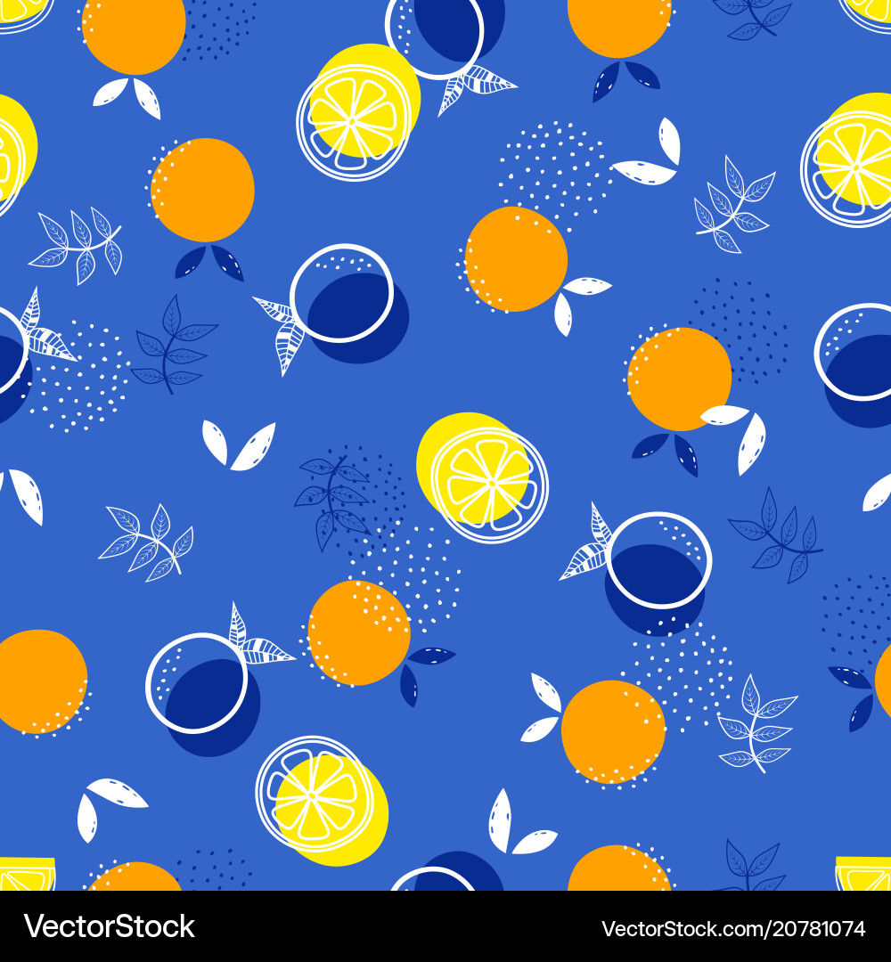 Abstract pattern with fruit 2 Vector Image