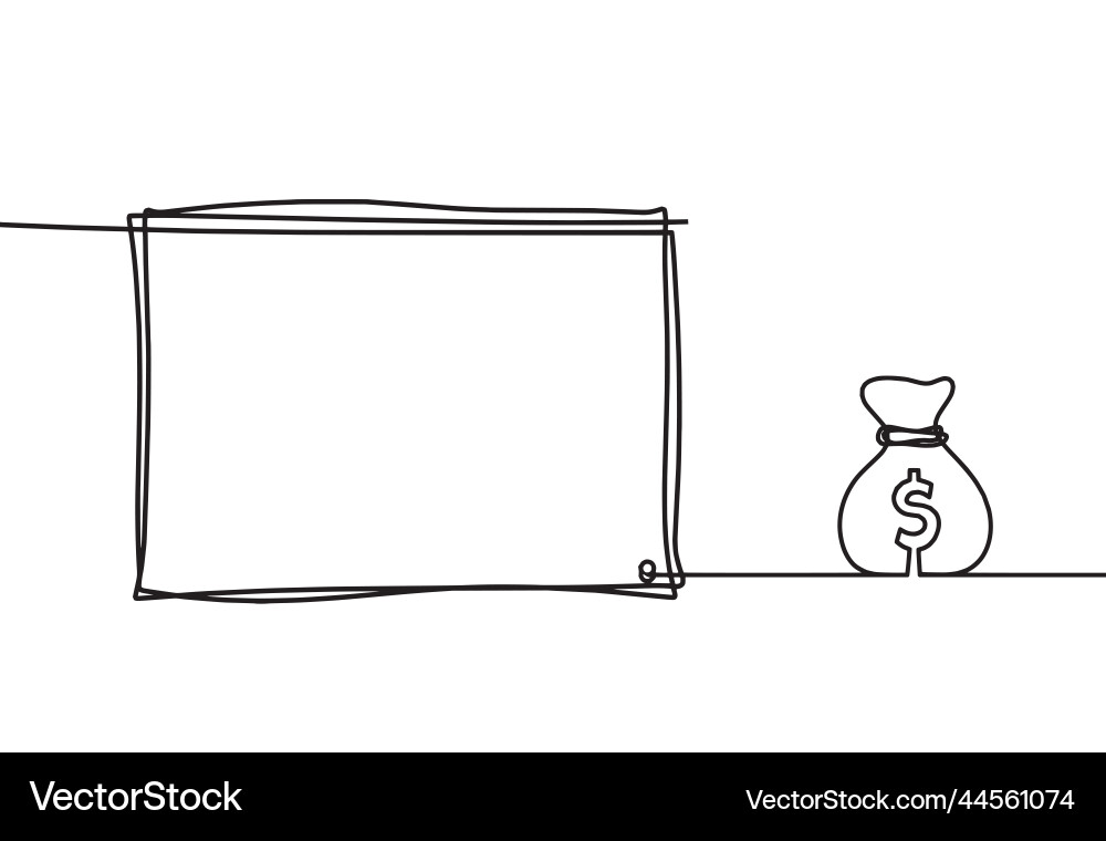 Abstract picture frame with dollar as continuous Abstract picture frame with dollar as continuous Vector Image