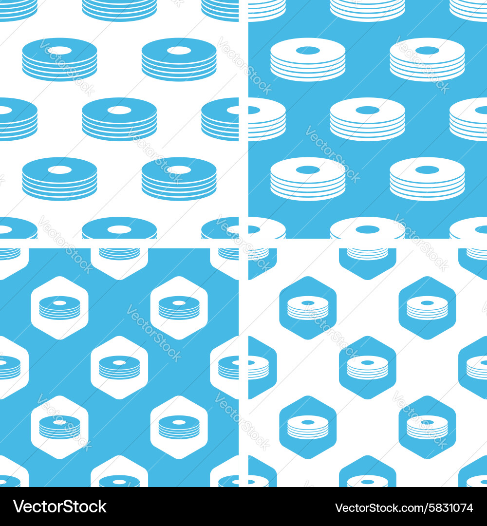 Cd stack patterns set vector image