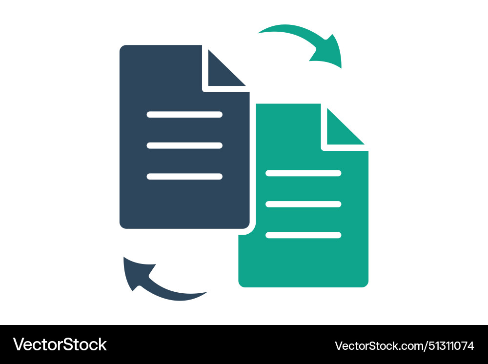 Data transfer icon notes with arrow related Data transfer icon notes with arrow related vector image