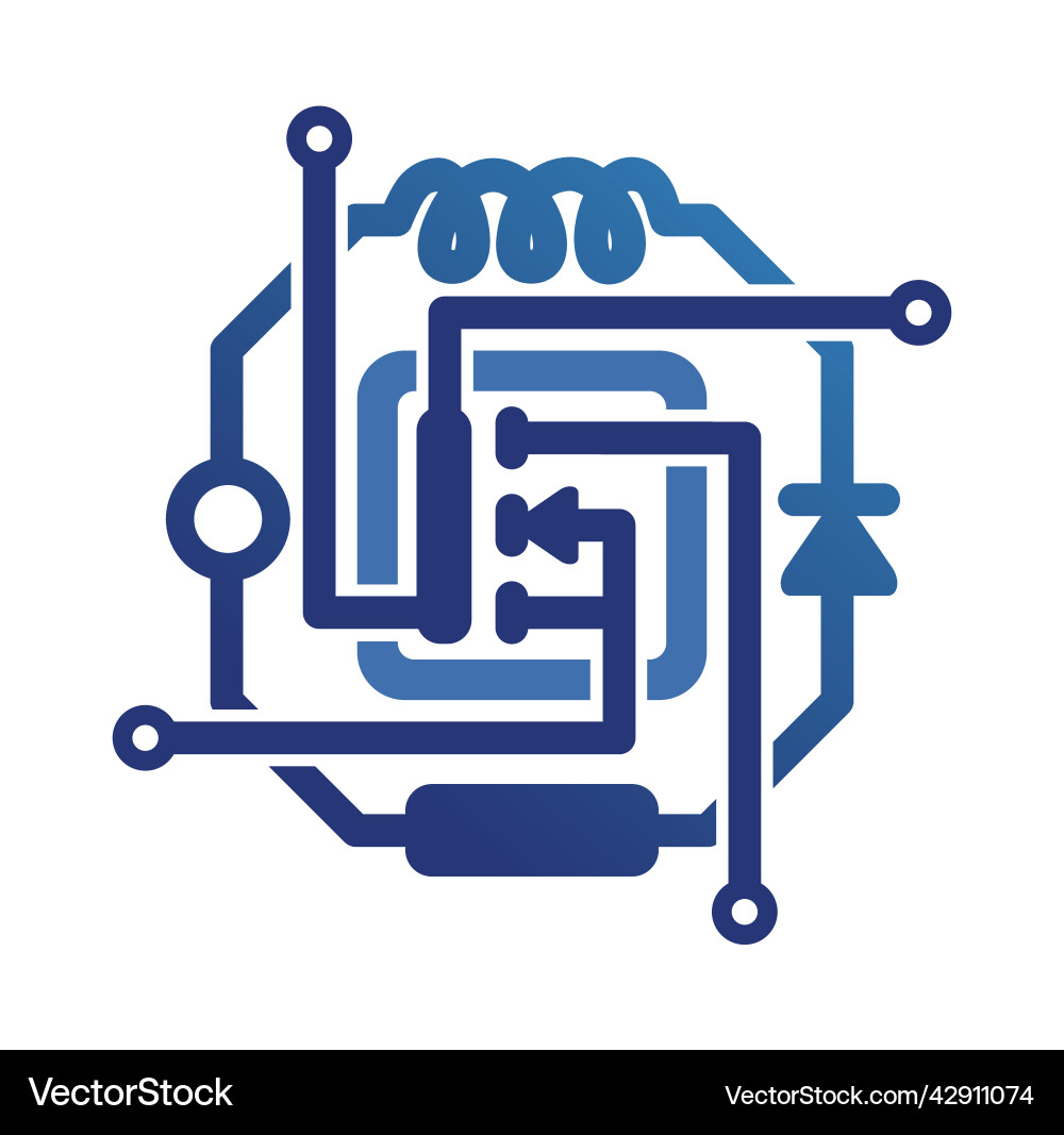 Electronic Circuit Design Royalty Free Vector Image