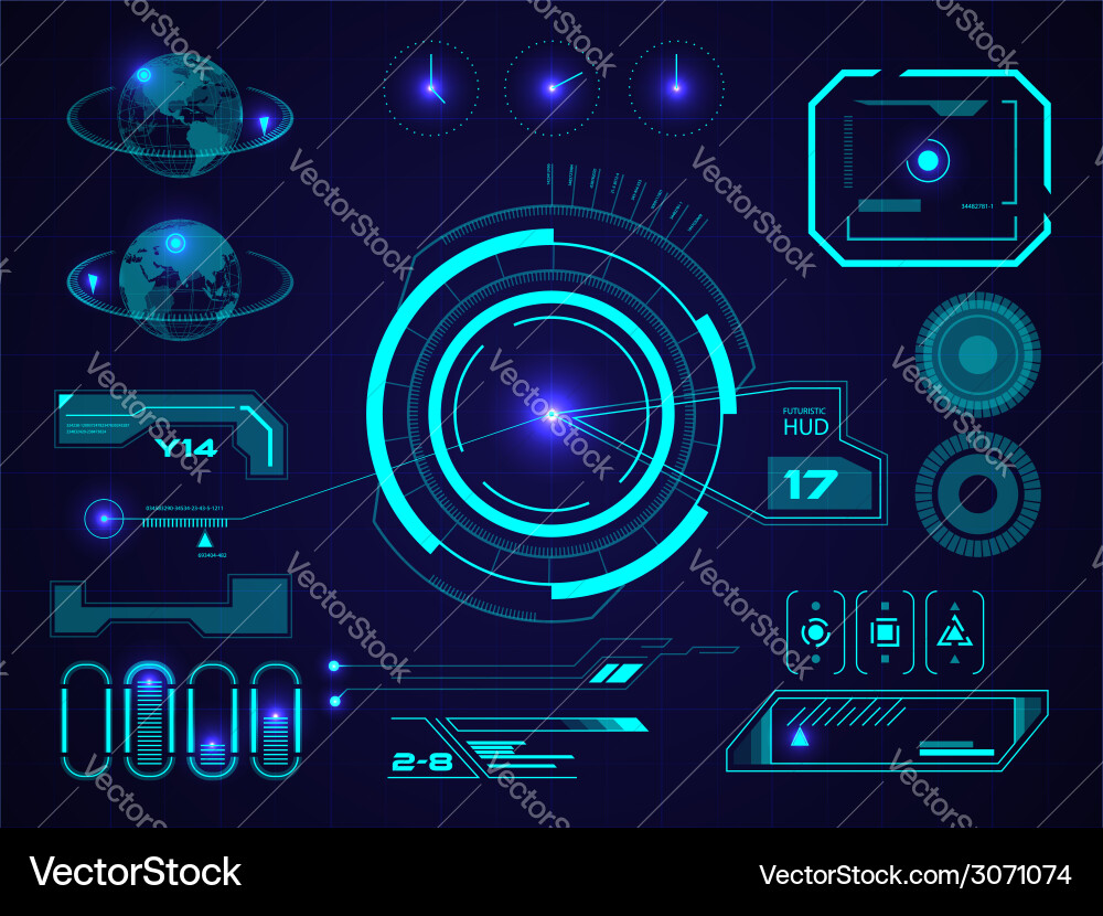 Futuristic user interface hud Royalty Free Vector Image