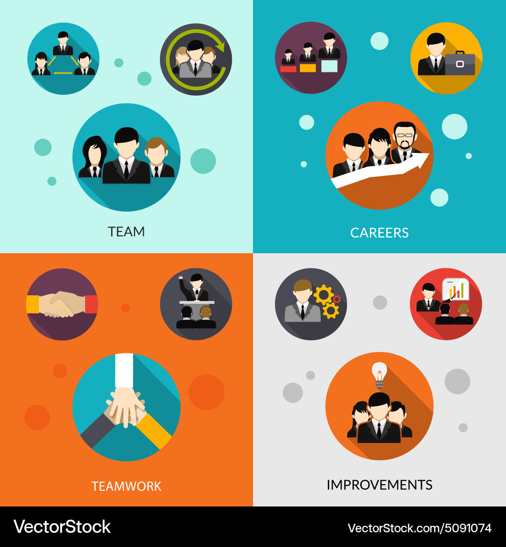 Human resources set Royalty Free Vector Image - VectorStock