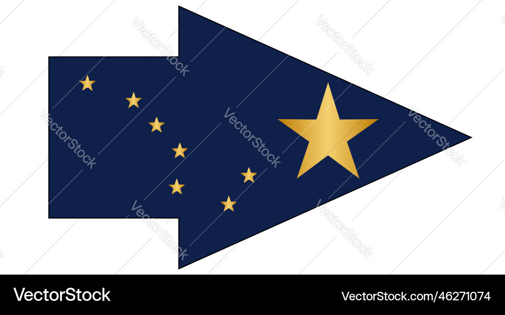 Icons from the state of alaska flag in a pointer vector image