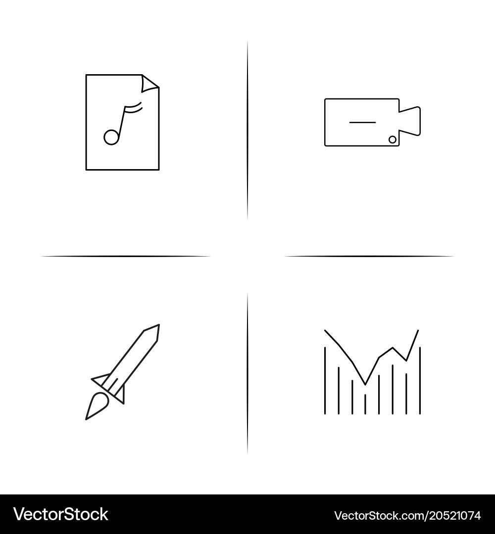 Internet of things simple linear icons set Vector Image