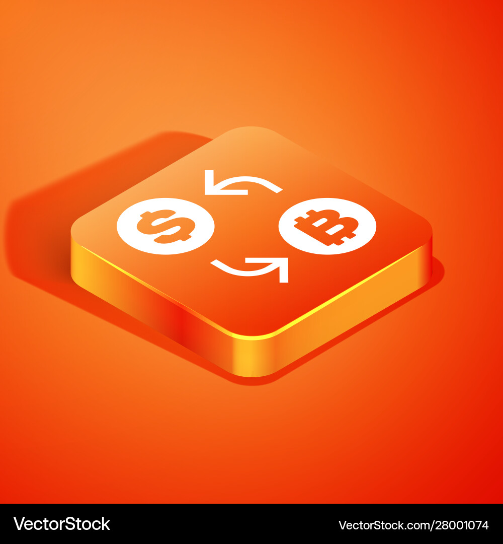 Isometric cryptocurrency exchange icon isolated Isometric cryptocurrency exchange icon isolated vector image