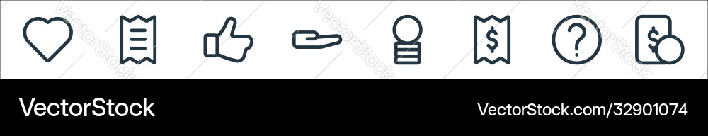 Marketplace line icons linear set quality Marketplace line icons linear set quality Vector Image