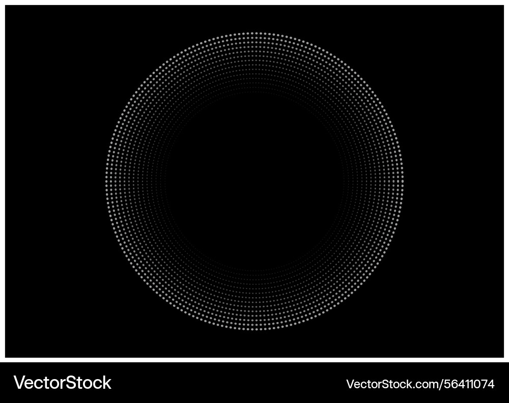 Round dot pattern frame and background Round dot pattern frame and background Vector Image