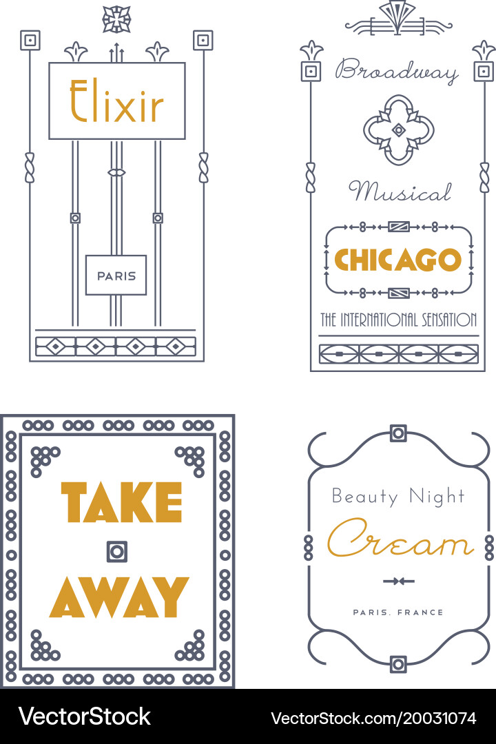 Set of decorative border frames vector image