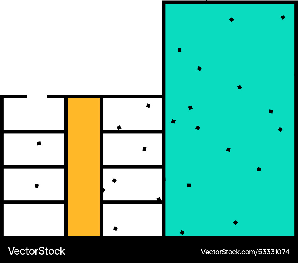 Styrofoam building material icon color Vector Image